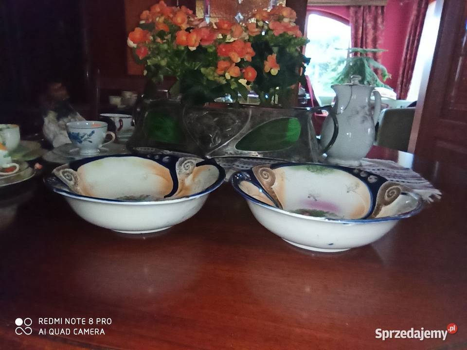 Patera ze scenką Piknik
w lustrze misa z ażurem pomorskie Gdańsk sprzedam