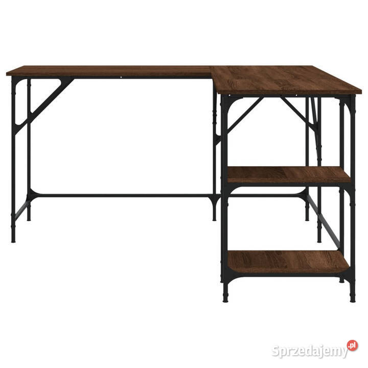 Biurko brązowy dąb 139x139x75 materiał