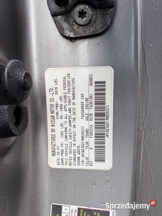 Suuper nissan 350z manual Pruszków