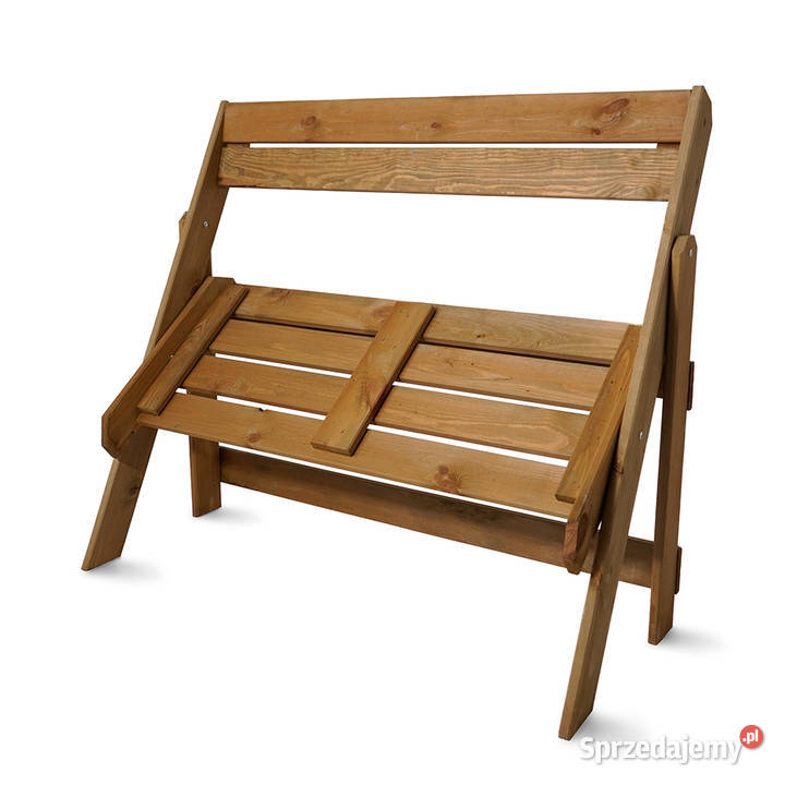 Ławka Ogrodowa Z Oparciem Drewniana Nowoczesna Elbląg