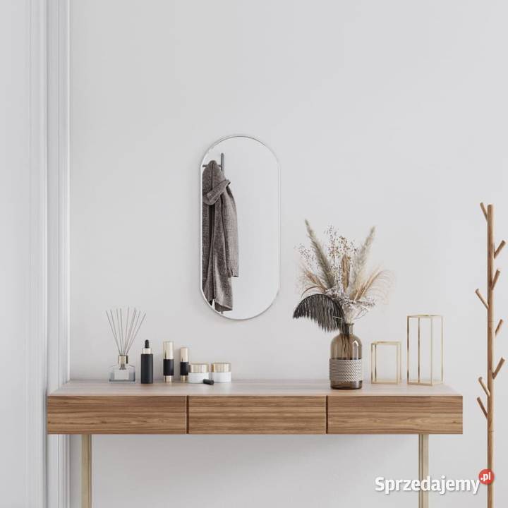 Lustro ścienne srebrne 70x30 owalne348191 Warszawa
