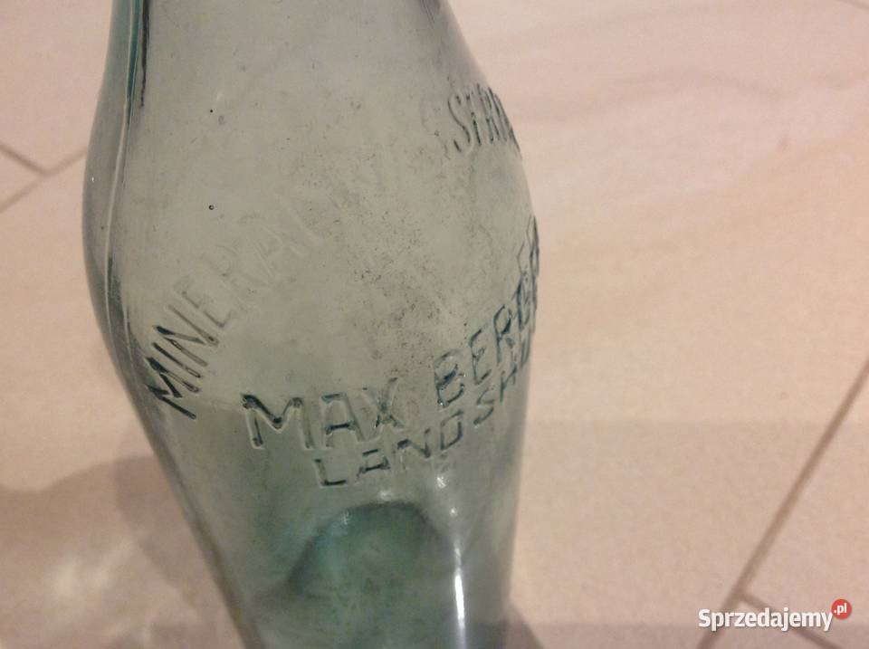 Stara Butelka Szklana MINERALWASSERFABRIK BERGER