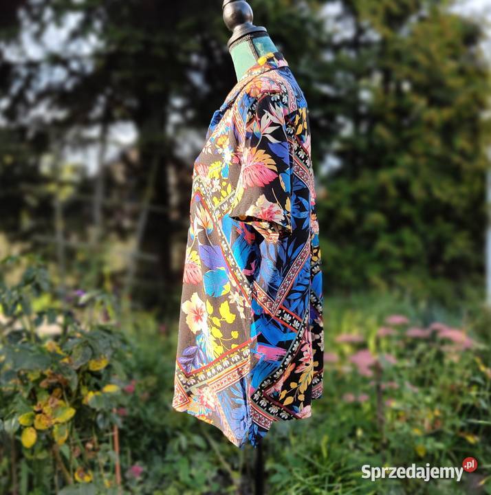 Koszula męska luźna M L czarna wzór orientalny Rozmiar M Szczecin