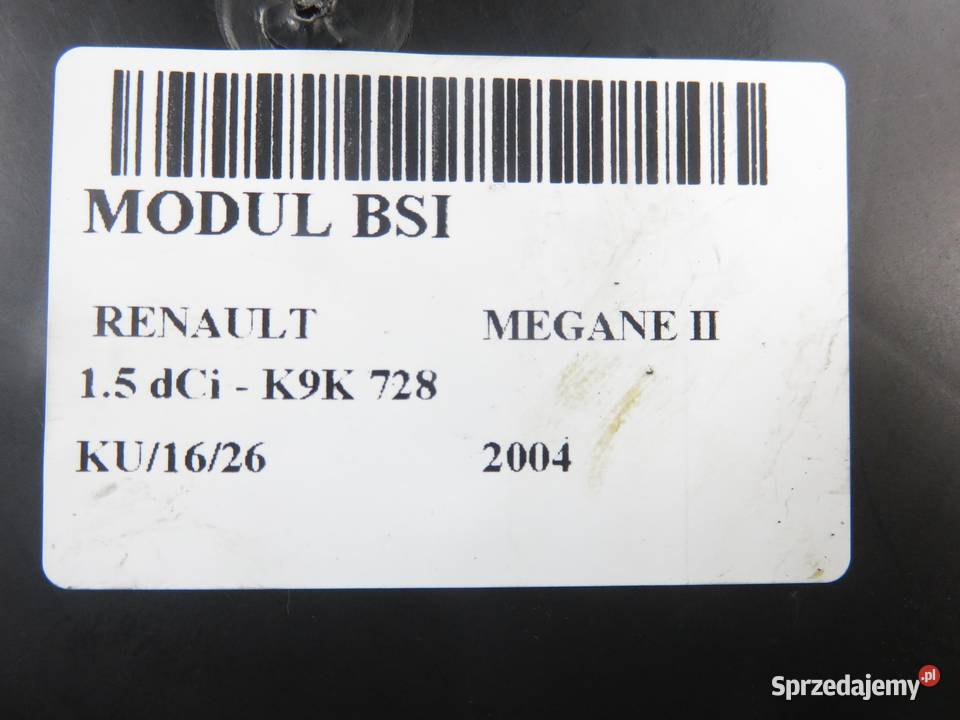 BSI RENAULT MEGANE II 15 dCi 8200309690