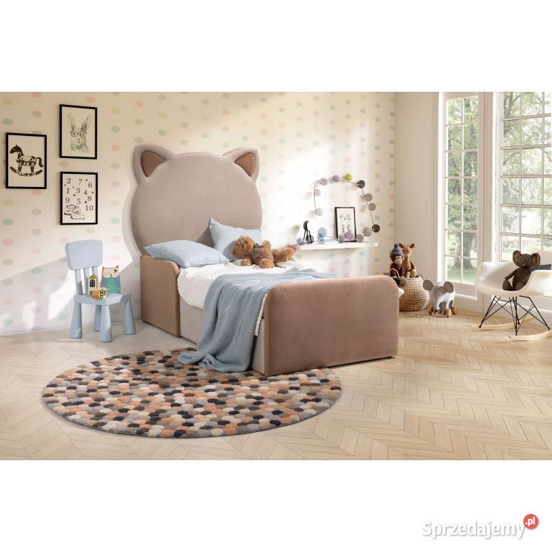 Łóżko dzieci KOTEK 90x180 w dowolnej tkaninie i łódzkie Bełchatów
