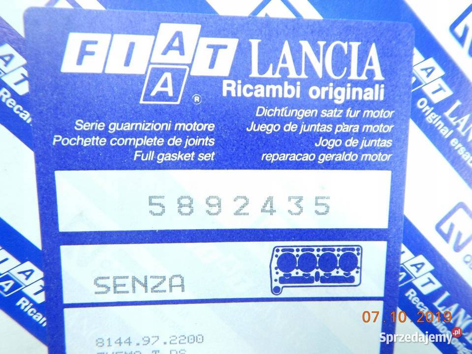 KOMPLET USZCZELEK SILNIKA FIAT CROMA 8596 25 TD osobowe