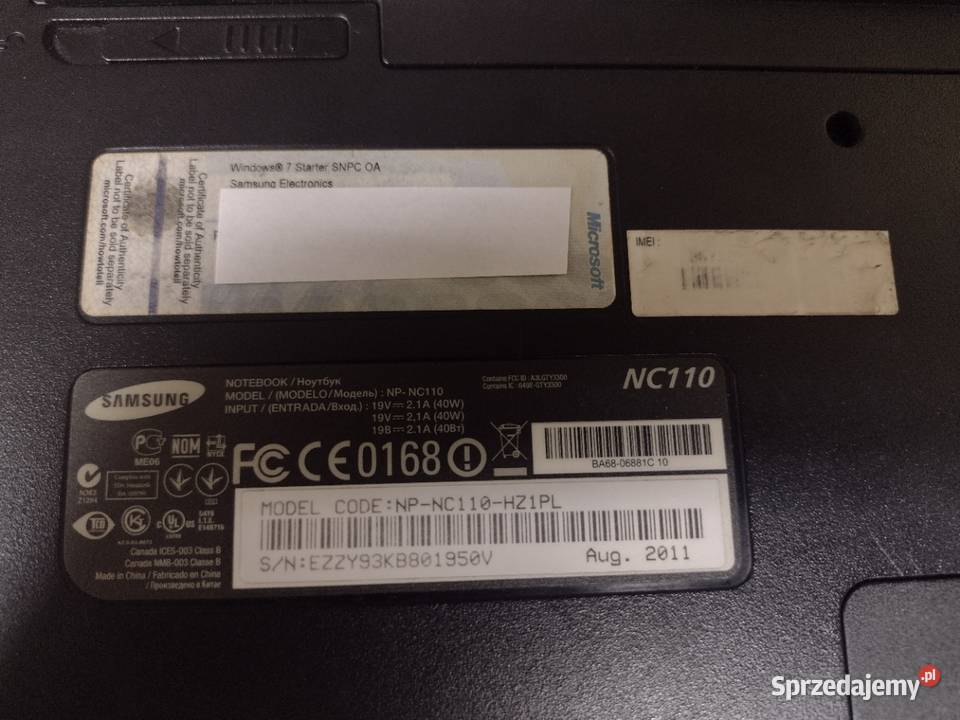 Laptop Notebook Samsung NC110 Stargard sprzedam
