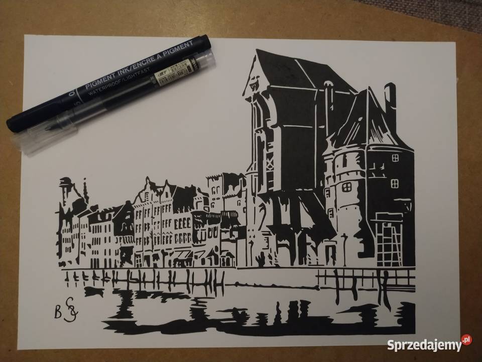 Rysunek Gdańsk cienk blok t A4 250 gm2 mazowieckie Warszawa