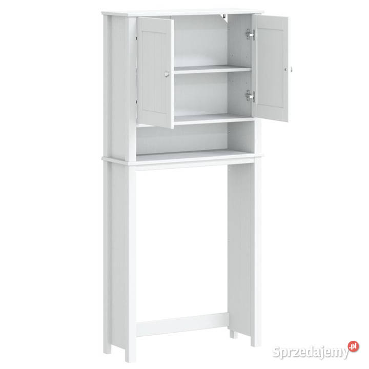 Szafka pralkę BERG biała 76x27x1645 lite drewno