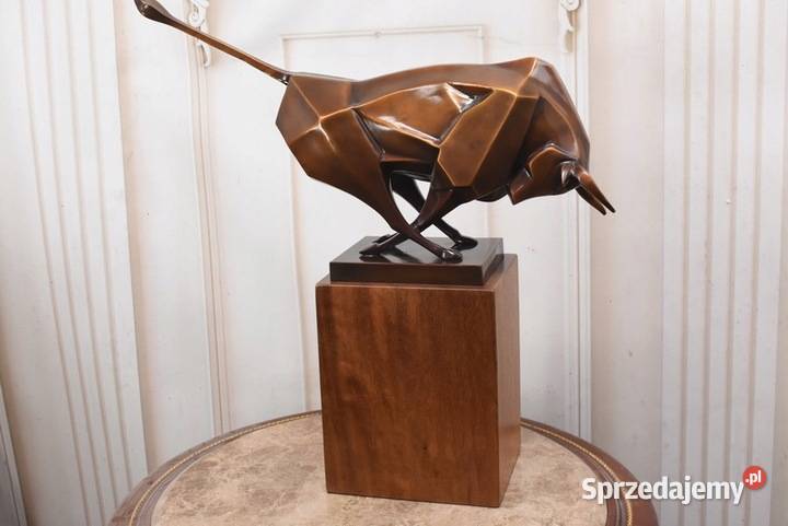 Nowoczesny Byk Figura Rzeźba z Brązu Byk Bizon Kraków sprzedam