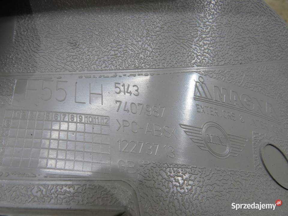 PLASTIK OSŁONA SŁUPKA LEWA MINI F55 F56 7407987