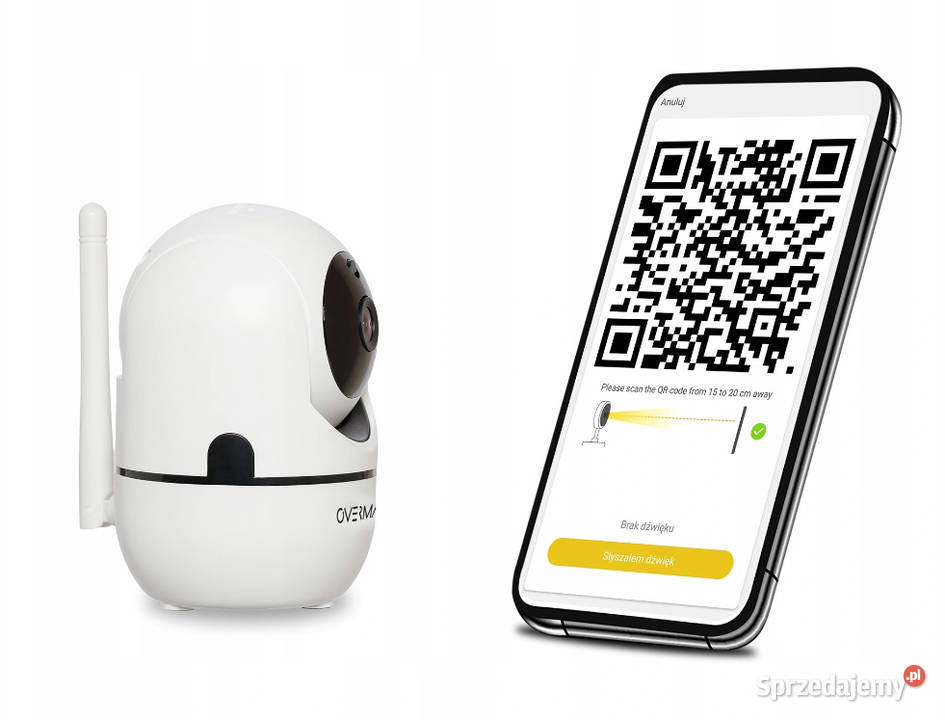 NIANIA ELEKTRONICZNA KAMERA WiFi OBROTOWA FullHD wielkopolskie Baranowo