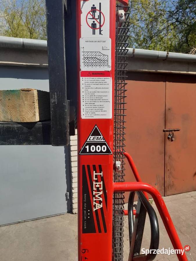 Wózek paletowy masztowy H1800 LEMA Nowy Dwór Mazowiecki