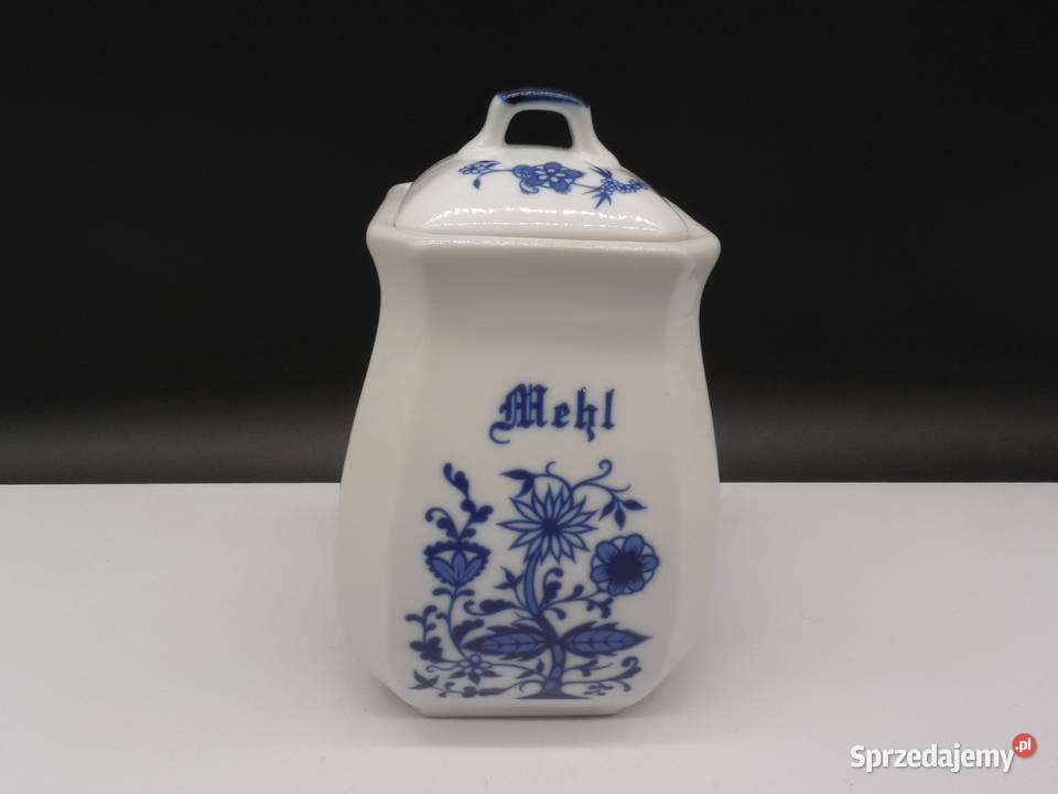 Pojemnik porcelanowy na mąkę MEHL Mąka Wzór Raszków sprzedam