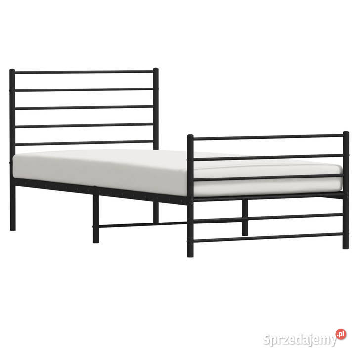 Łóżko Metalowe Czarne Rama Łóżka Ze Stelażem 207cm sprzedam