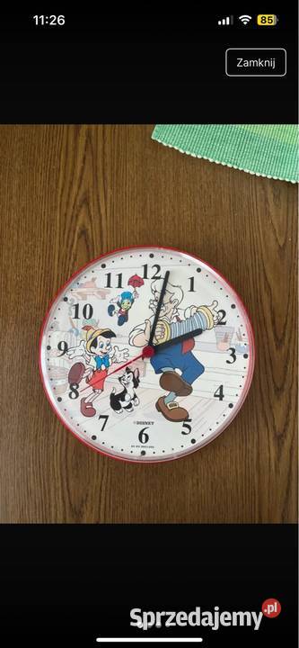 Zegar ścienny do pokoju dziecięcego vintage