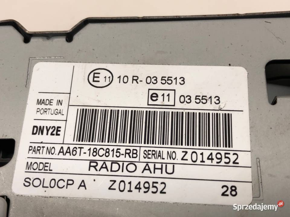 RADIO FORD FIESTA MK7 AA6T18C815RB ODTWARZACZ