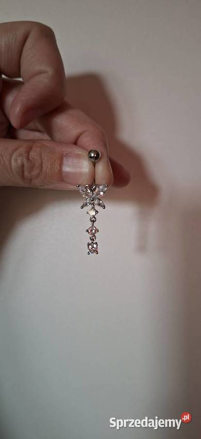 Kolczyk do pępka wiszący motyl Kolczyki Łomża