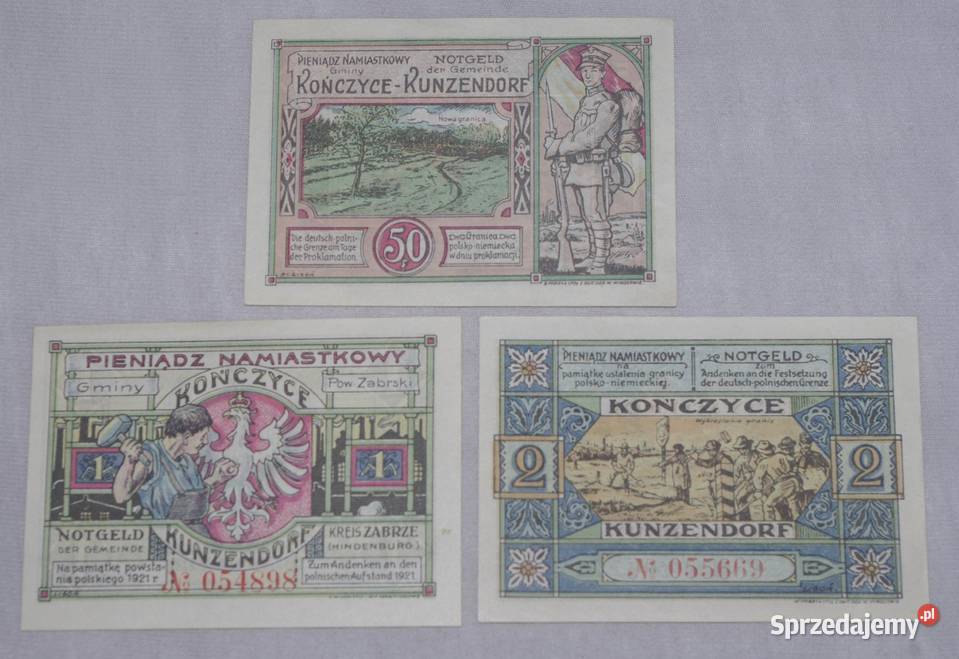 Notgeldy Kończyce 1923r Płock