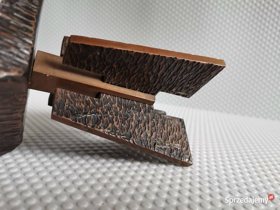 Stary miedziany świecznik metaloplastyka design Katowice sprzedam