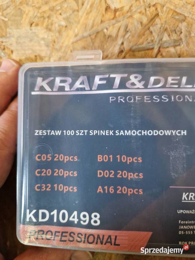 ZESTAW SPINEK SAMOCHODOWYCH KOŁKÓW KLIPSÓW 100 Głogowa