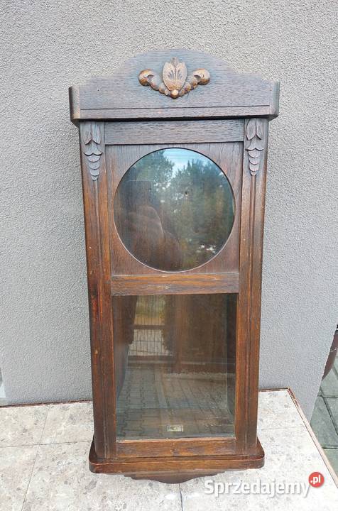 Szafka witrynka z obudowy starego zegara mocna Antyki pomorskie Tczew