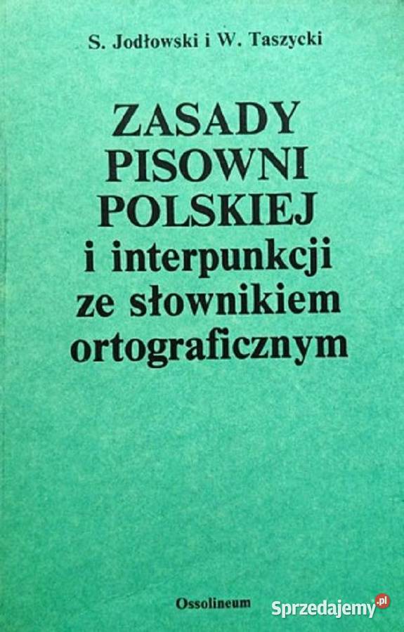 Zasady pisowni polskiej i interpunkcji ze Kielce sprzedam