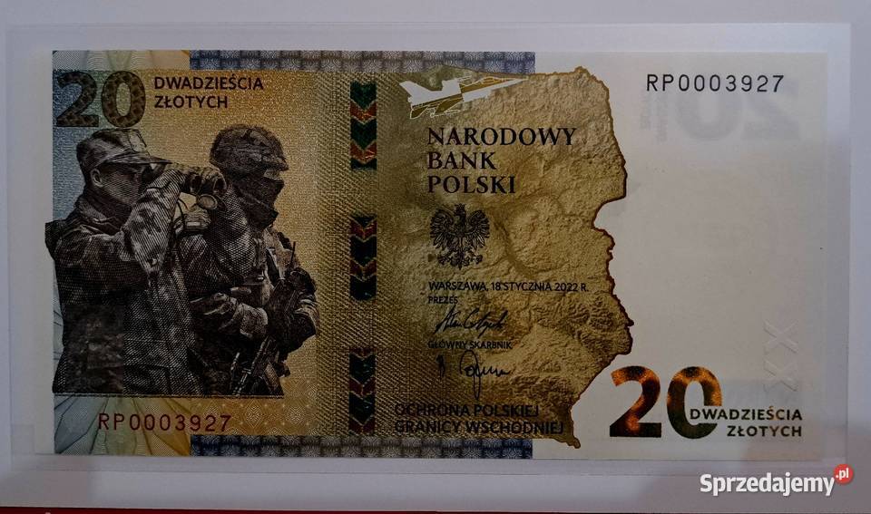 Banknot 20 Ochrona polskiej granicy wschodniej Rabka-Zdrój