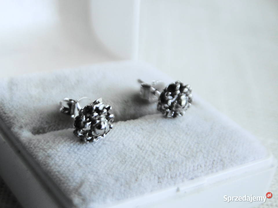 Kolczyki kwiatki srebro 925 Warszawa