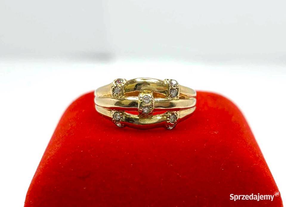 Złoty Pierścionek pr 585 288g R17