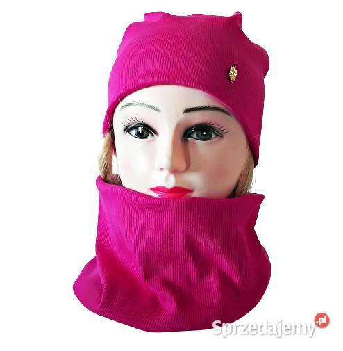 Komplet czapka z kominem na jesień zimę wiosnę Warszawa