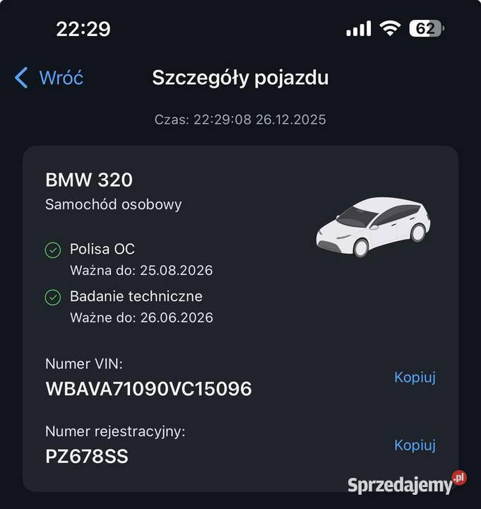 Bmw 320i e90 kurtyny powietrzne Poznań sprzedam