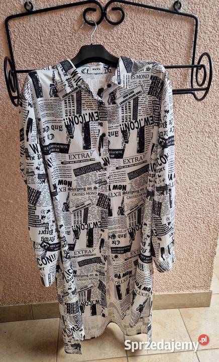 Oryginalny cienki płaszczyk z nadrukiem marka Odzież damska