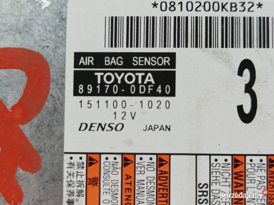 SENSOR AIRBAG 891700DF40 Toyota Yaris IV 2020