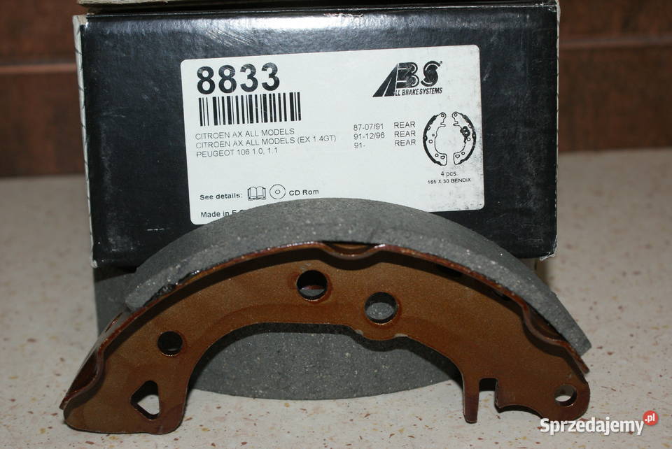 833 ABS SZCZĘKI HAMULC PEUGEOT 106 9104 Szczęka mazowieckie Białobrzegi