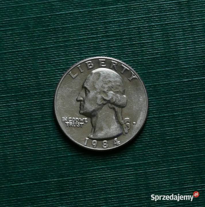 USA dolara 1984r Ćwierćdolarówka Waszyngtona śląskie Gliwice