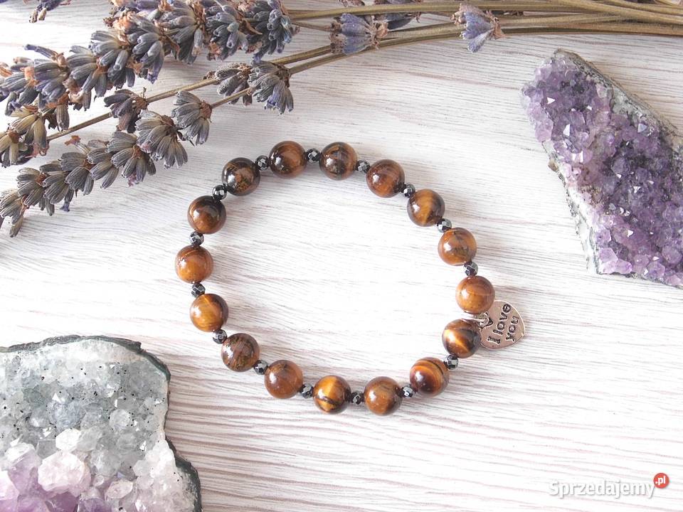 Bransoletki na gumce tygrysie oko hematyt Kraków sprzedam