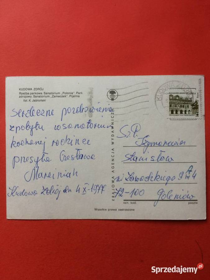 2692 Widokówka Kudowa Zdrój Szczecin