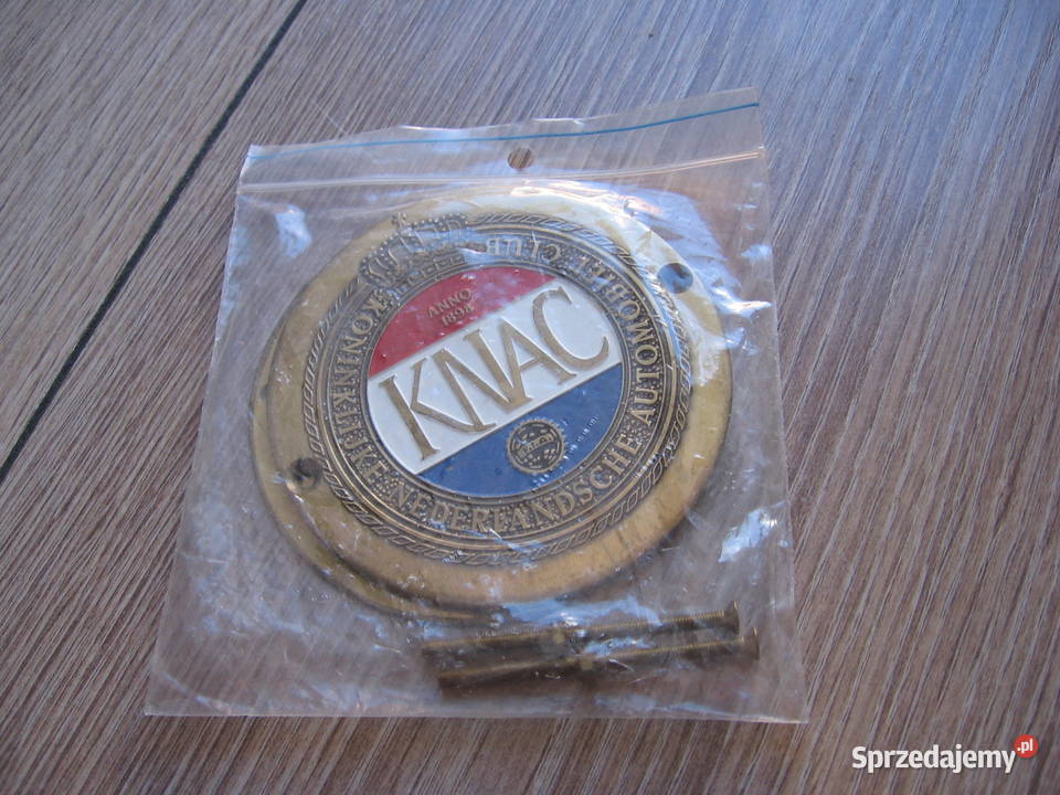 KNAC Automobilklub Plakietka na atrapę mosiądz Przemyśl sprzedam