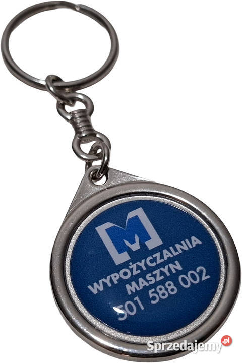 Breloczek reklamowy metalowy okrągły 32x83 Uniseks Czeladź