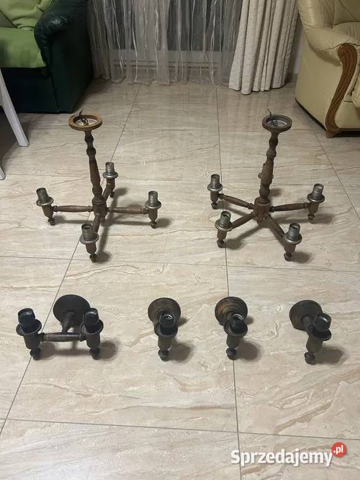 Żyrandole i kinkiety drewniane mazowieckie Duczki