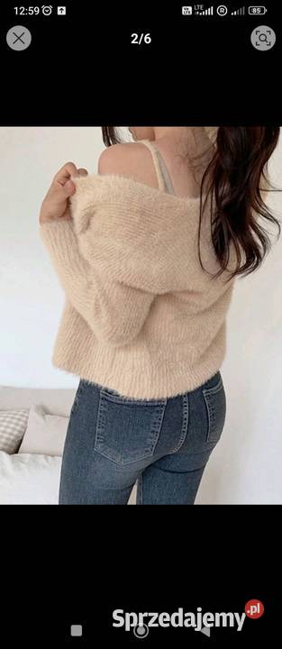 Jednolity Puszysta Dzianina Rozpinane Swetry Rozpinane  Chorzów