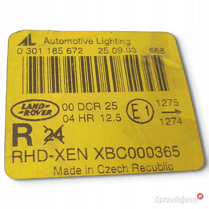 LAMPA PRAWA Range Rover Vogue L322 prawy przód osobowe Lampy przednie Chełm