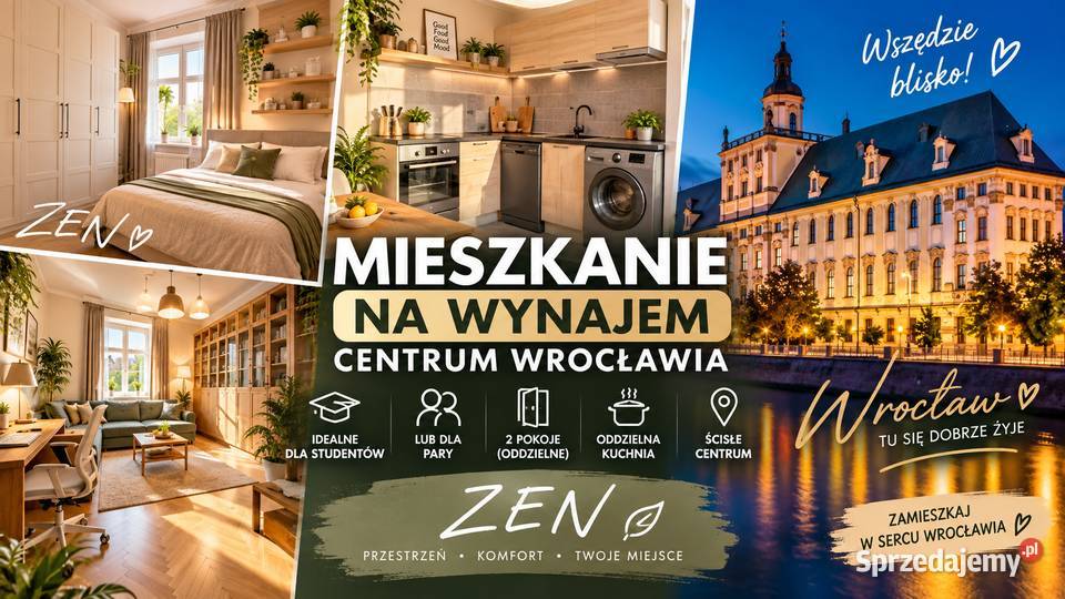 2pok 48met Podwala Wrocław Wynajem