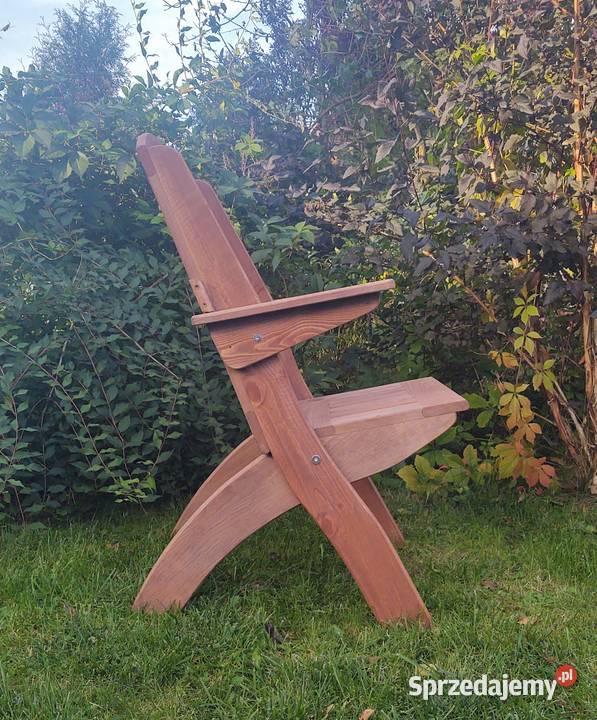 Krzesło ogrodowe drewniane składane tarasowe X drewno Kalety