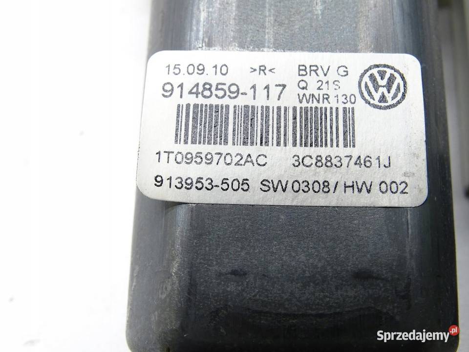 SILNICZEK SZYBY LEWY PRZÓD PRZEDNI 1T0959702AC