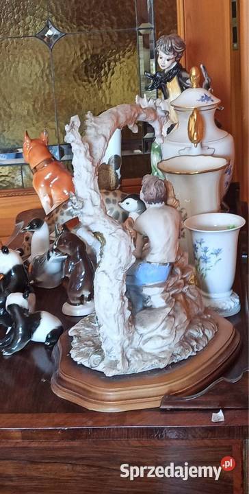 Figurka Capodimonte Pary kochanków Siedząca Para pomorskie Gdańsk