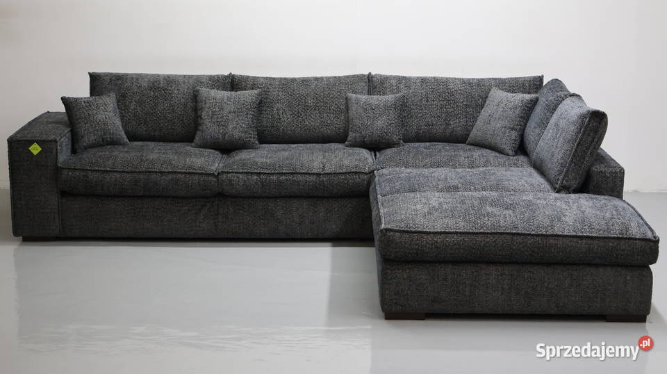 TDi NOWOCZESNY NAROŻNIK KANAPA ciemna tkanina wielkopolskie Poznań
