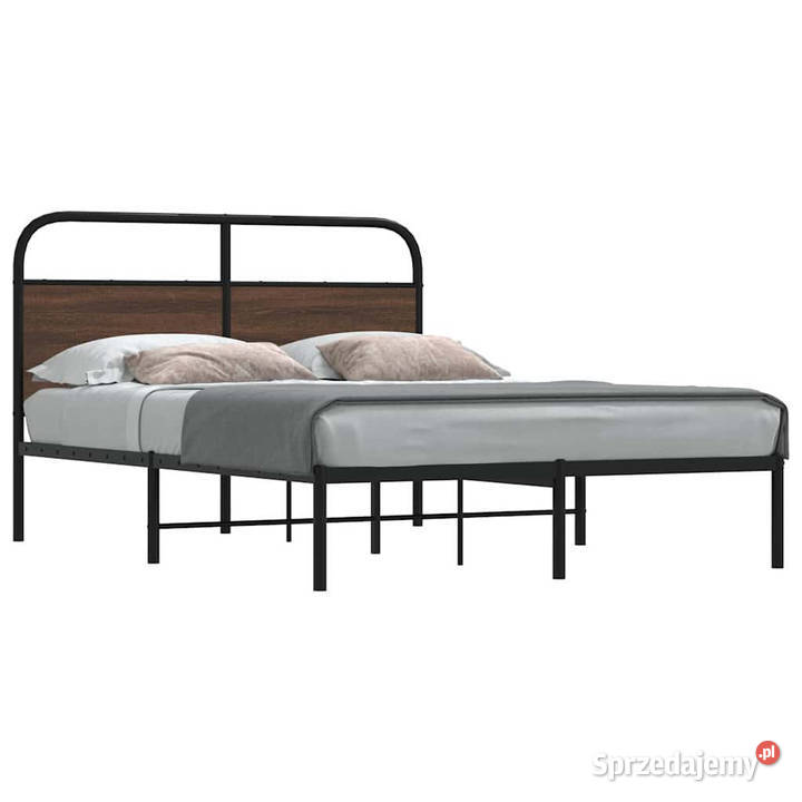 Łóżko bez materaca brązowy dąb 160x200 WM4100310