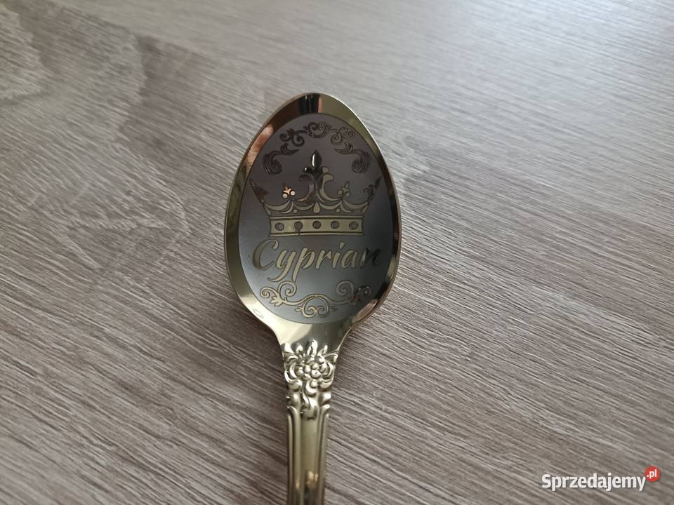 Łyżeczka z imieniem Cyprian pomorskie Kwidzyn